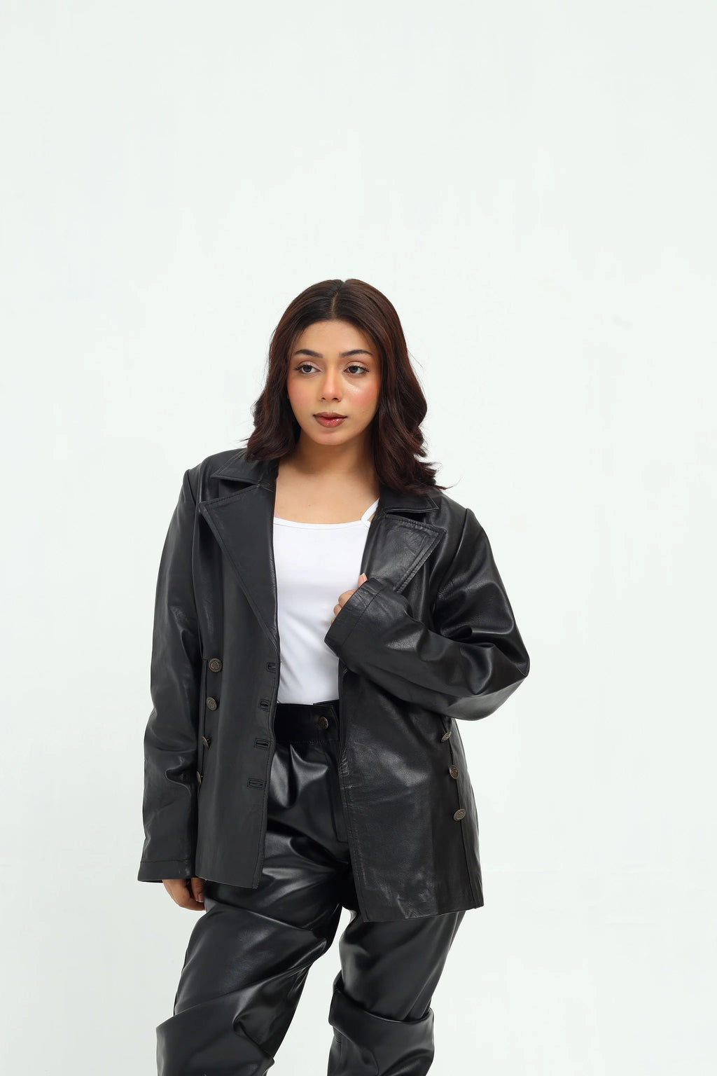 Veyra Leather Blazer