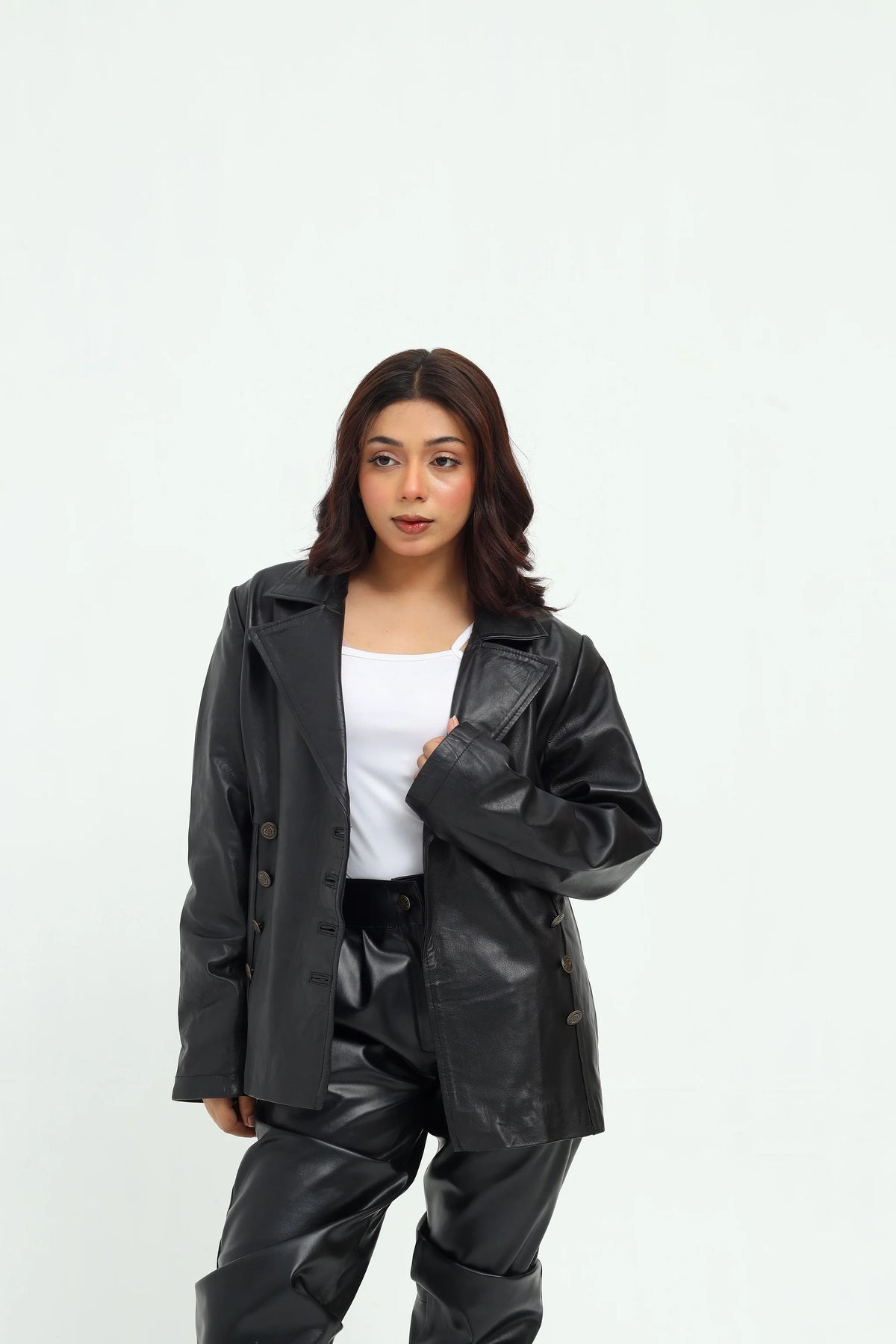 Veyra Leather Blazer