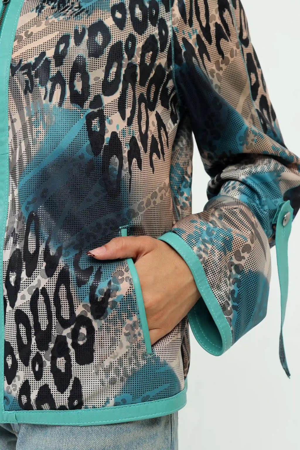 Azura Leather Hooded Jacket