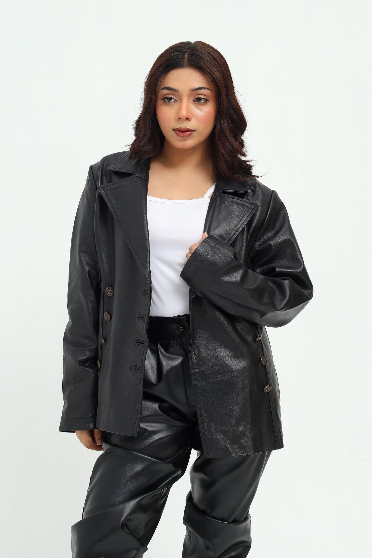 Veyra Leather Blazer
