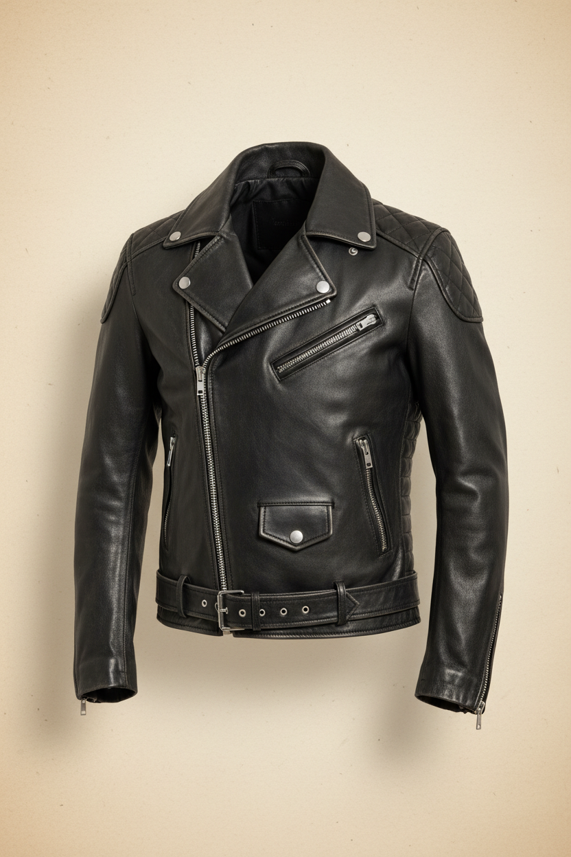 Khyber Men's Leather Biker Jacket